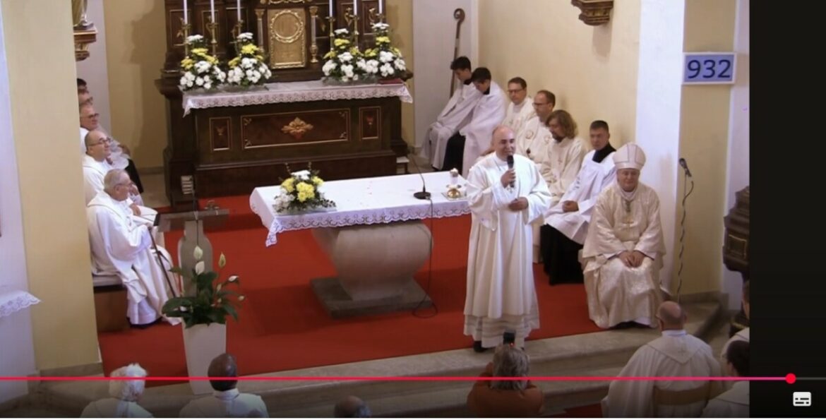 Záznam jáhenského svěcení Tomáše Moučky